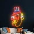 thumbnail image 5 of Handmadetneonsign Hotdog 4th Of July Neon Sign, Hotdog USA Celebrate Art Decor, Independence Day Wall Decor, 5 of 5