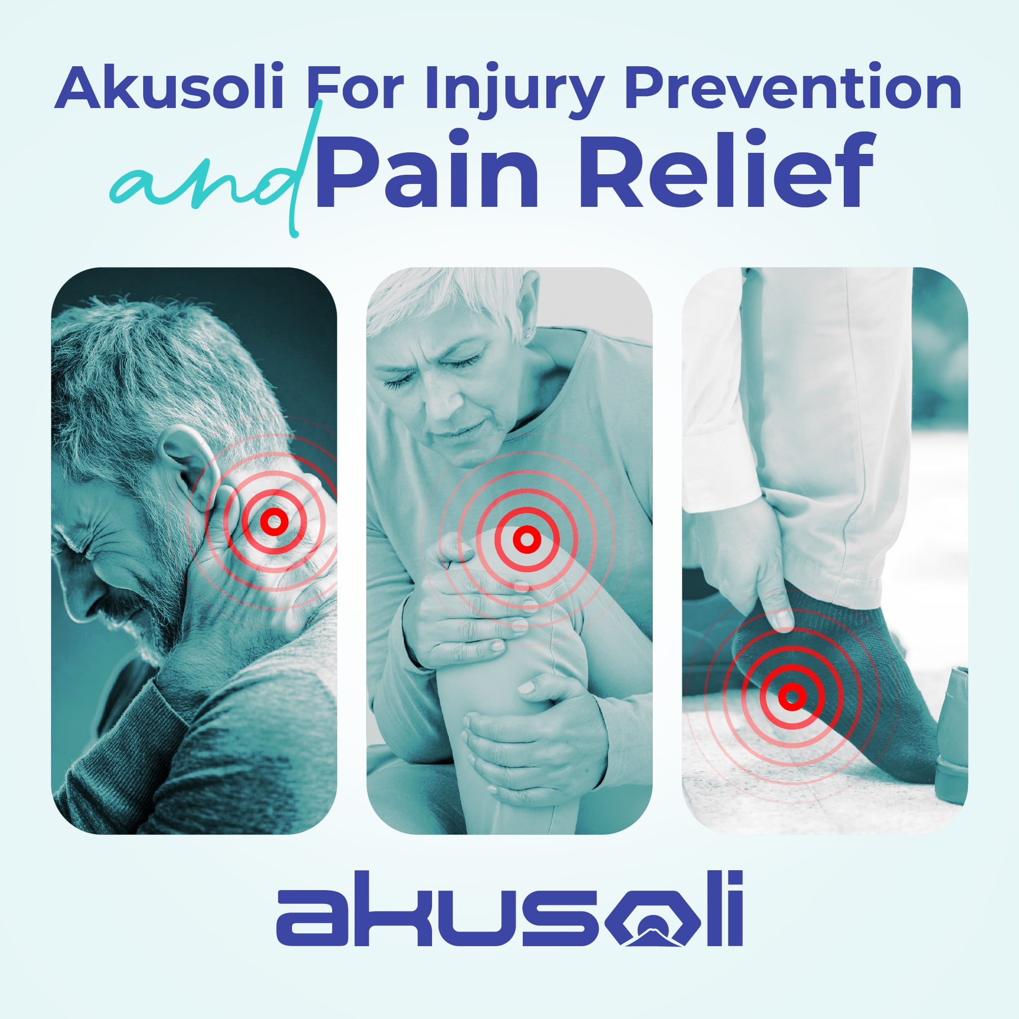 Akusoli | Magnetic Acupressure Shoe Insoles for Plantar Fasciitis US Women 10.5-12/ Men 8.5-13 (12in)