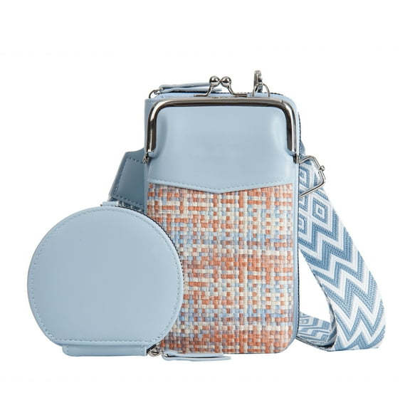 Miroddi Women Wallets, Crossbody Bag with Cell Phone Porch, Leather Shoulder Wallet with Adjustable Strap and Coin Purse