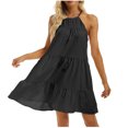 thumbnail image 1 of Birdeem Robe Mini Décontractée Sans Manches à Col Suspendu pour Femmes, 1 of 12