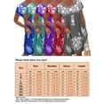 thumbnail image 2 of Cindysus Women Bohemian Swing Hem Tunic Dresses Ladies Casual Midi Dress Crew Neck Party Ruched Hawaiian Summer Beach Sundress, 2 of 2
