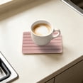 thumbnail image 5 of Diatomite Coaster Pad 21x10cm Absorbent Heat Resistant Quick Dry Striped Design for Dining Table and Kitchen, 5 of 6