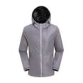 thumbnail image 3 of Men's Outdoor Reflective Hooded Windbreaker Sports Jacket with Pocket, 3 of 7