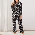 thumbnail image 2 of Daiia Skeleton for Women's Long-Sleeved Pajama Set – Soft & Comfortable Sleepwear Button-Up Pajamas Cozy Lounge Wear-XX-Large, 2 of 7