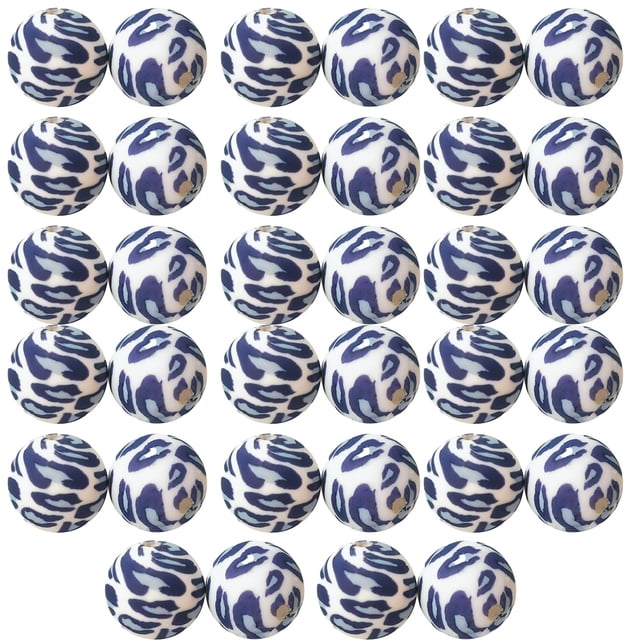 Cuentas de silicona de 12 mm, 40 piezas de cuentas redondas de silicona para llavero, manualidades, pulsera, collar, cordones