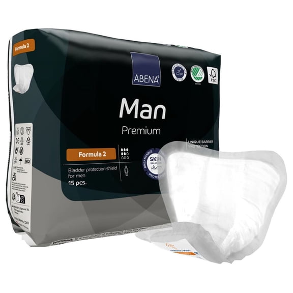 Abena Premium Man Male Incontinent Pad 9 X 11.4 Inch 1000021336, 55, 15 Ct