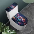 thumbnail image 2 of HELLHERO Toilet Lid Seat Cover Set with Stretch 2 Pcs Set Toilet Lid Dust Cover Set 17"x21" for Universal, Wolf, 2 of 7