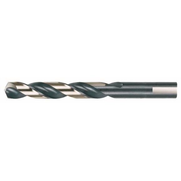 Cle-Line C23857 Perceuse Longueur Mécanique Robuste, Acier Haute Vitesse, Finition Noire et Dorée, Tige Droite, Point de Séparation 135 Degrés, Diamètre de Perceuse 31/64 Pouces (Lot de 6)