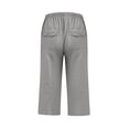 thumbnail image 6 of JJHGVB Cotton Linen Capris for Women Beach Resort Pants Workout Shorts Pedal Pushers for Women Dress Shorts for Women Resort Wear for Women Baggy Shorts Women Linen Bermuda Shorts for Women Gray 2XL, 6 of 6