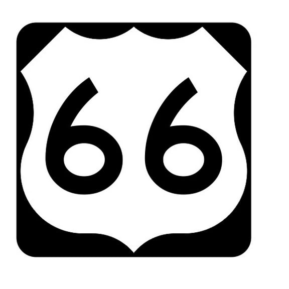 US Route 66 Metal Sign Highway Sign Road Sign Size: 8 inch x 8 inch