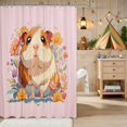 thumbnail image 2 of Erosebridal Guinea Pig Shower Curtain 72Wx72L for Girls, Floral Portrait Waterproof Bathroom Curtain, 2 of 5