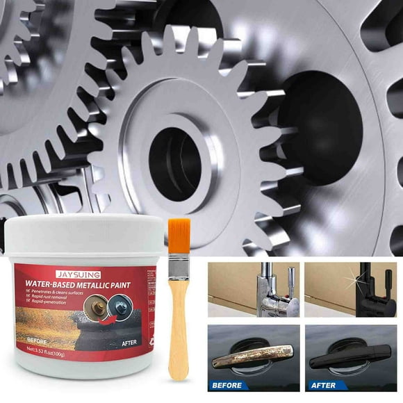 ICQOVD Metal Rust Remover & Primer, Water-based, Multi-purpose, Anti-rust, 100ml. Quick Restoration, Protective Film, No Scraping/Sandblasting. Weather-proof, Double Rust Protection for Iro