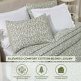thumbnail image 3 of Superior Vineyard Cotton Blend Matelasse Coverlet, Queen, Olive Green, 3 of 9