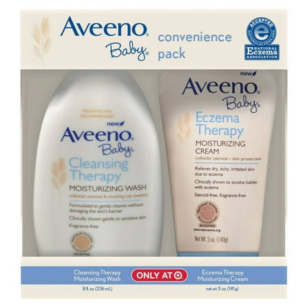 Aveeno Baby Care Kit- Mositruzing Wash &amp; Eczéma Therapy Moisturzing Crème