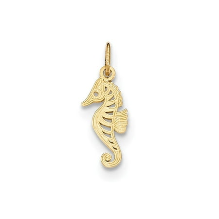 14k Yellow Gold Polished Seahorse Pendant