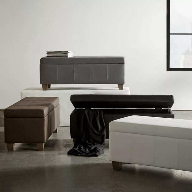 Walmart leather bench discount
