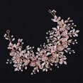 thumbnail image 4 of Diadema nupcial Ifeng con hojas y flores, tiara de cristal, corona para boda, accesorio para el cabello para mujeres y niñas (oro rosa), 4 of 5