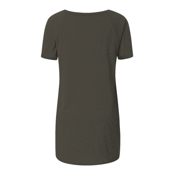 Ichuanyi Womens Tops Women Fashion Plus Size Round Neck Short Sleeved Long T-shirt Blouse