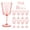 Pink, variant on 13.5 oz Ribbed Plastic Wine Glasses, Detachable Stem Vintage Goblets, Shatterproof Reusable Elegant Party Cups for Wedding, Birthday, Banquet, Events (16/32 Pack, Multiple Colors)