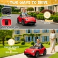 thumbnail image 5 of UBesGoo 12V Kids Ride On Car Licensed Porsche Taycan, Power Wheels Electric Car with RC, Headlights, Music - Red, 5 of 9