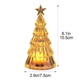 thumbnail image 3 of Crystal Christmas Tree Night Light, Battery Powered Tabletop Lamp, Warm LED Glow, Cozy Winter Holiday Indoor Decor, Star Topped Ornament, 3 of 7