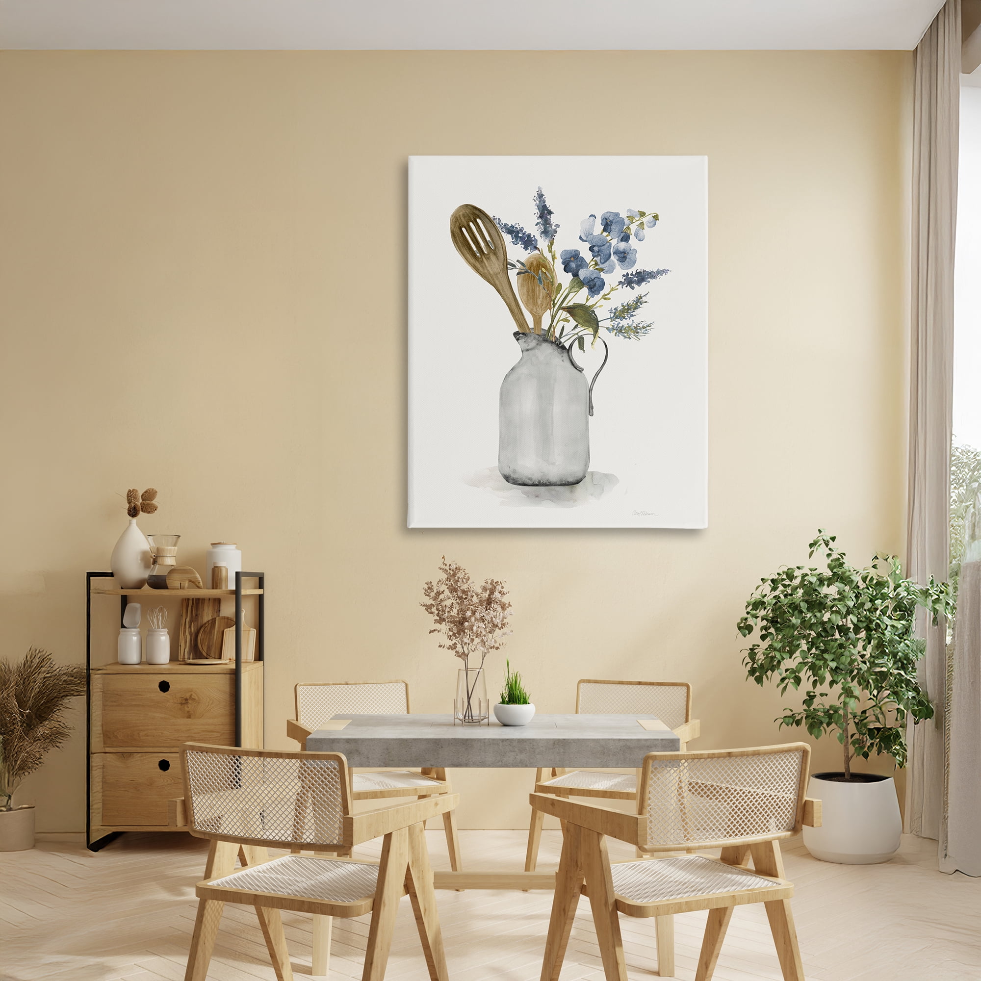 Stupell Industries Vintage Pitcher with Utensils Canvas Wall Art, design by Carol Robinson
