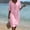 *Pink, variant on ClodeEU Women's V Neck Short Sleeve Flutter Sleeve Button Midi Dress with Pockets,Solid Color Casual Loose Fit Summer Dress Army Green,Women's Plus L