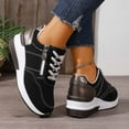 thumbnail image 6 of Fashion Wedge Heeled Sneakers for Women Non Lace up Walking Running Shoes Womens Work Gym Tennis Workout Athletic Sport Shoes Lightweight Comfort Wedges Platform Casual Sneaker, 6 of 8