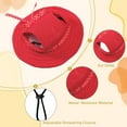 thumbnail image 3 of Porous Mesh Dog Hat with Round Brim for Pet Fashion, 3 of 5