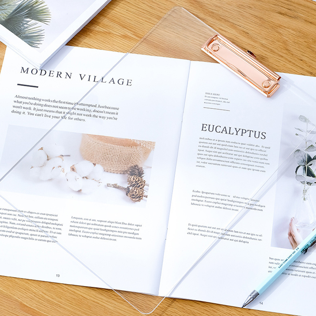 Multifunctional Araylic File Clipboard Vertical Clipboard With Metal Page Clips Large Capacity Durable Portable Walmart Com