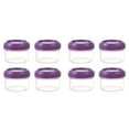 thumbnail image 1 of (Lot de 2) Rinsvye 4 Pcs Mini Pots Organisateurs d'Espèces en Plastique Transparent avec Couvercles Étanches, Pot de Réserve Anti-Odeurs, Contenant Rond Transparent 35 ml, Contenants de Rangement Rechargeables pour l'Organisation de la Maison et de la Cuisine, 1 of 3