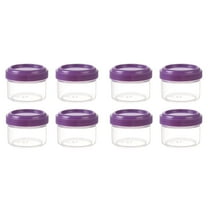8PCS Food Storage Containers with Screw Lids, BPA-Free, Reusable Stackable Jars for Portion Control, Snacks, Travel, Kitchen, Freezer, & Art and Craft Supplies