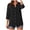 Black_1, variant on Godom Womens 3/4 Sleeve Button Down Shirts Cotton Linen Tops V Neck Casual Loose Fit Blouses