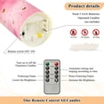 thumbnail image 4 of 2 PCS Tilted Flameless Candles Flickering LED Lights Battery Operated Candles with Remote Timers for Holiday Decor Pink Background with Hearts, 4 of 7