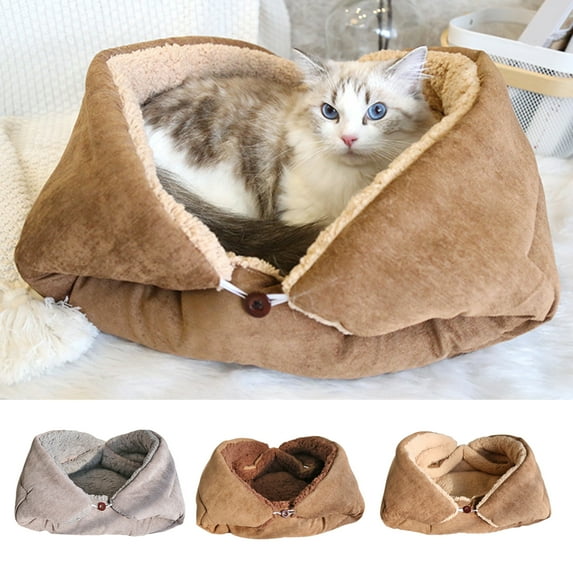 Dengjunhu Pet Blanket Multifunctional Foldable Corduroy Warm Soft Cat Bed Mat for Dog