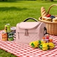 thumbnail image 4 of TNYXORIX Insulated Lunch Bag for Women Men,Reusable Large Lunch Box Bags for Adult,Freezable Cute Cooler Cooling Tote Bag for Work Office Picnic Beach with Adjustable Shoulder Strap-Pink, 4 of 8
