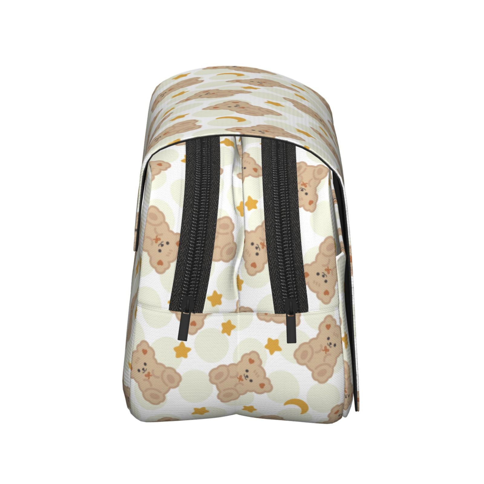 Rateoe Kawaii Bear Pattern Double Clamshell Pen Case, Storage Organizer with Two Zipper Compartments– Holds Up to 50 Pencils & Pens