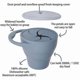 thumbnail image 2 of Baby Feeding Cups Kids Portable Foldable Small Silicone Food Storage Box With Lid Trainer Cup(Blue), 2 of 4