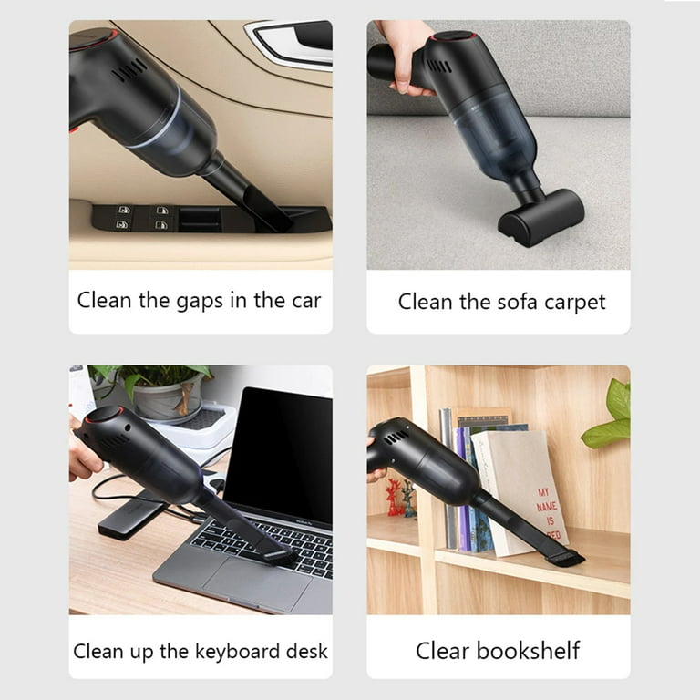 9000Pa Wireless Car Vacuum Cleaner USB Charging 1200mAh Portable Cleaning  Appliance Mini Wet and Dry Vacuum