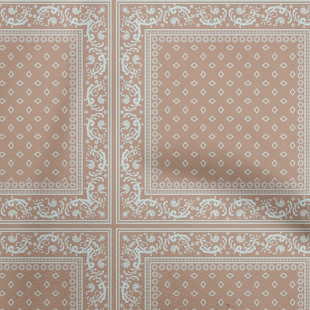 oneOone Velvet Light Brown Fabric Geometric Sewing Craft Projects Fabric Prints By Yard 58 Inch Wide