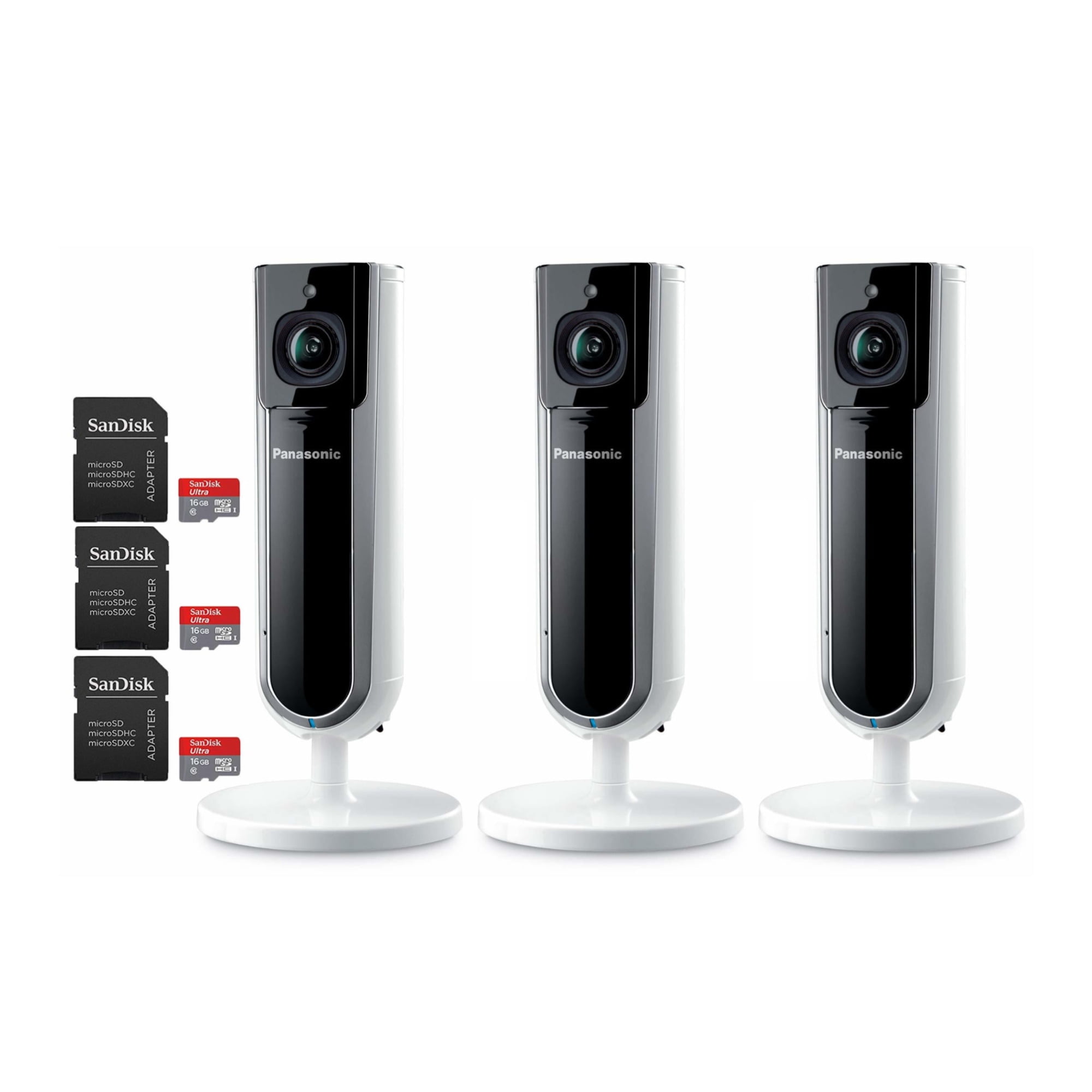 Panasonic Homehawk Indoor Smart Home Security Camera 3 Pack Bundle Walmart Com Walmart Com