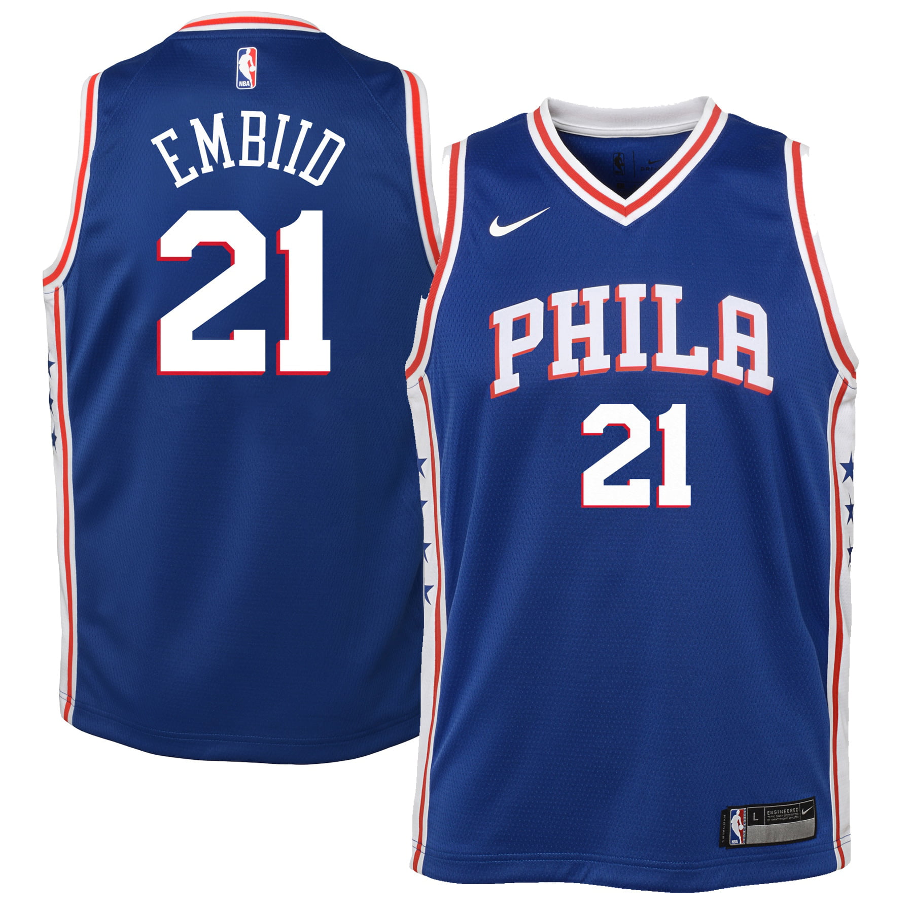 Nike Joel Embiid Royal Philadelphia 76ers Jersey - - Walmart.com