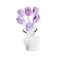 thumbnail image 3 of Figura de rosas de cristal, adorno de ramos de flores de rosas, adorno de flores de cristal para púrpura, 3 of 9