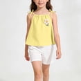 thumbnail image 2 of Asxite Girls 0-8 Years Solid Floral Sleeveless Tank Tops with Elastic Waist Pants 2 Piece Set Yellow 1-2 Years, 2 of 5