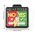 thumbnail image 2 of My Attitude Lapel Pin Metal Jewelry Broche Regalos para Amigos Niños (Negro), 2 of 2