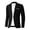 Black, variant on Men's Linen Blend Single Button Notch Lapel Blazer Long Sleeve Lightweight Casual Summer Sport Coat with Pockets Green M