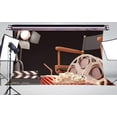 thumbnail image 2 of ABPHOTO Polyester Black Background Projector Chair Popcorn Cola Retro Cinema Scene Studio Photography Background 7x5ft, 2 of 5