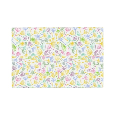 

Placemats Set of 4 Colorful Dandelion Heat Resistant Non - Slip Place mats Waterproof table mat for Kitchen Dining-4片装