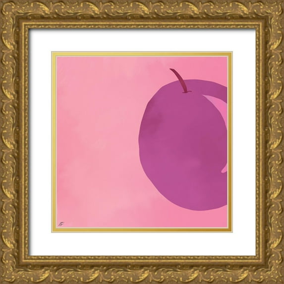 Lee, Judson 20x20 Gold Ornate Wood Framed with Double Matting Museum Art Print Titled - Plum I