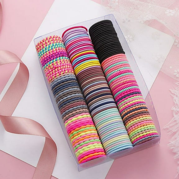 Girls 50 Piece 3cm Rubber Hair Bands Colorful Children Hair Ties